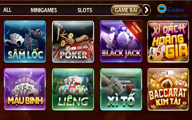 Game bài đổi thưởng hấp dẫn, quy tụ nhiều sản phẩm đình đám