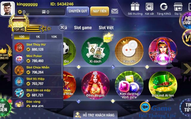 Sảnh game King Fun đa dạng và hấp dẫn