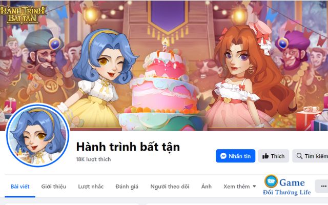 Theo dõi Fanpage game Hành Trình Bất Tận để nhận Code mới nhất