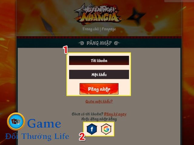 Đăng nhập vào tài khoản game