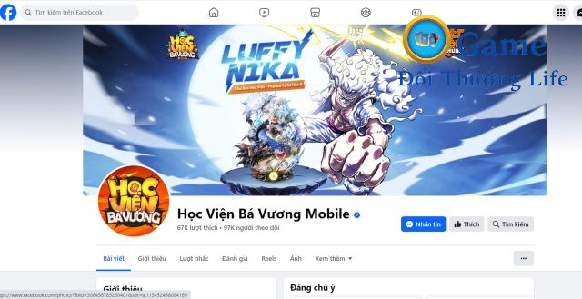 Người chơi có thể nhận code Học Viện Bá Vương Mới Nhất tại Fanpage của nhà phát hành